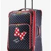 Boxlunch Disney Minnie Mouse Red Bow 28 Inch Spinner Softside Luggage