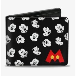 Boxlunch Disney Mickey Mouse Expressions Button Logo Bi-Fold Wallet