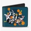 Boxlunch Space Jam Tunes Squad Players Group Pose Bi-Fold Wallet -Boxlunch-shop 12595804 hi