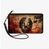 Boxlunch Friday The 13th Jason Mask Trees Blood Splatter Wallet Canvas Zip Clutch -Boxlunch-shop 12912367 hi