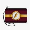 Boxlunch DC Comics The Flash Logo Stripe Wallet Canvas Zip Clutch -Boxlunch-shop 12912674 hi