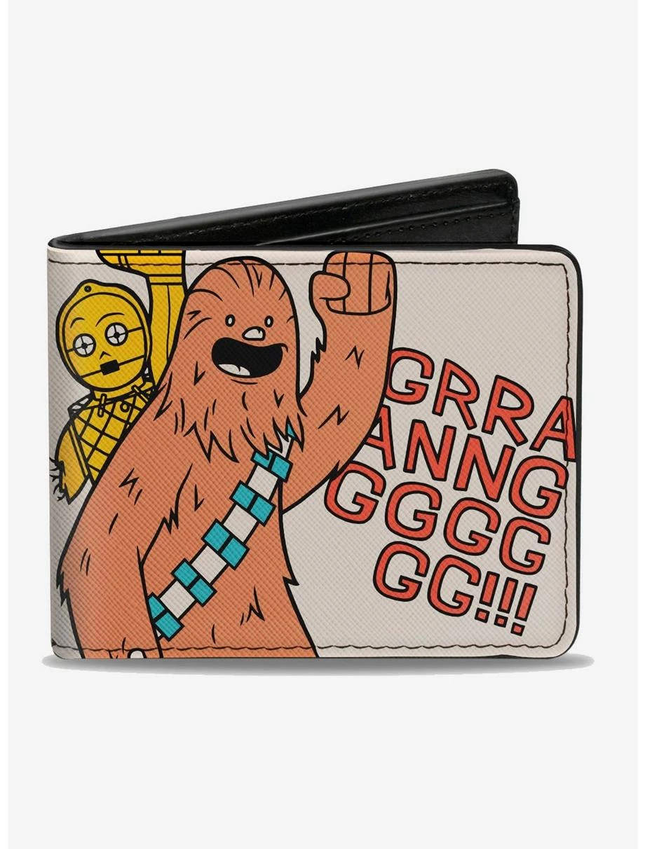 Boxlunch Star Wars Chewbacca Carrying C-3PO, R2-D2 Bi-Fold Wallet 3 Boxlunch Star Wars Chewbacca Carrying C-3PO, R2-D2 Bi-Fold Wallet