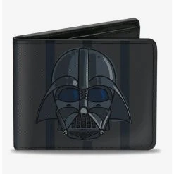 Boxlunch Star Wars Darth Vader Face Chest Panel Buttons Bi-Fold Wallet