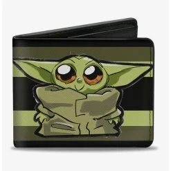 Boxlunch Star Wars The Mandalorian The Child Impression Stripe Bi-fold Wallet