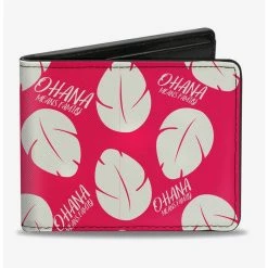 Boxlunch Disney Lilo Stitch Ohana Means Family Bounding Dress Leaves Bi-fold Wallet