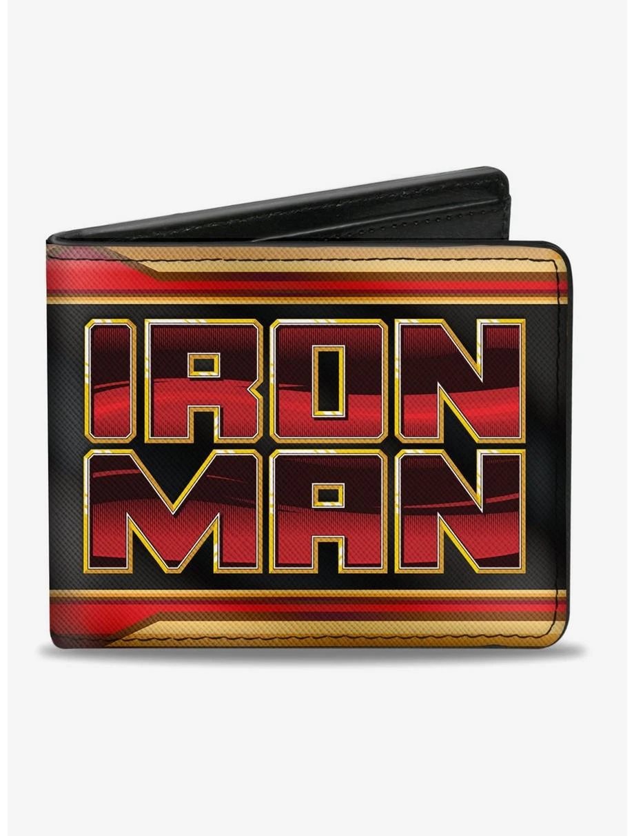 Boxlunch Marvel Iron Man Text Arc Reactor Bi-fold Wallet 3 Boxlunch Marvel Iron Man Text Arc Reactor Bi-fold Wallet
