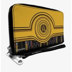Boxlunch Star Wars C-3PO Wires Bounding Womens Zip Around Wallet