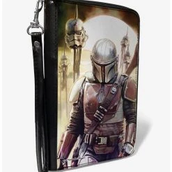 Boxlunch Star Wars The Mandalorian Stormtrooper Stake Helmets Scene Womens Zip Around Wallet