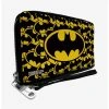 Boxlunch DC Comics Batman Bat Signal Yellow Black Zip Around Rectangle Wallet -Boxlunch-shop 14222148 hi