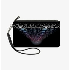 Boxlunch DC Comics Wonder Woman 1984 Text Infinity Repeat Zip Clutch Canvas Wallet