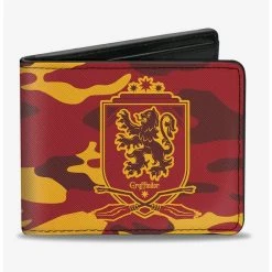 Boxlunch Harry Potter Gryffindor Crest Camo Bifold Wallet