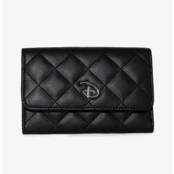 Boxlunch Disney Signature D Logo Quilted Vegan Leather Foldover Wallet