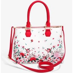 Loungefly Disney Winnie The Pooh Red & Pink Flowers Floral Handbag - BoxLunch Exclusive