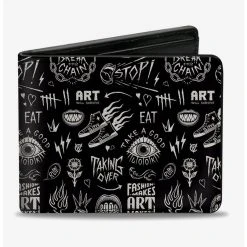 Boxlunch Disney Cruella Rebel Heart Badge Collage Bifold Wallet