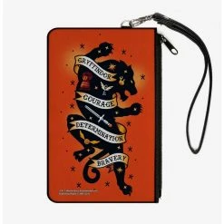 Boxlunch Harry Potter Gryffindor Lion Traits Canvas Clutch Wallet