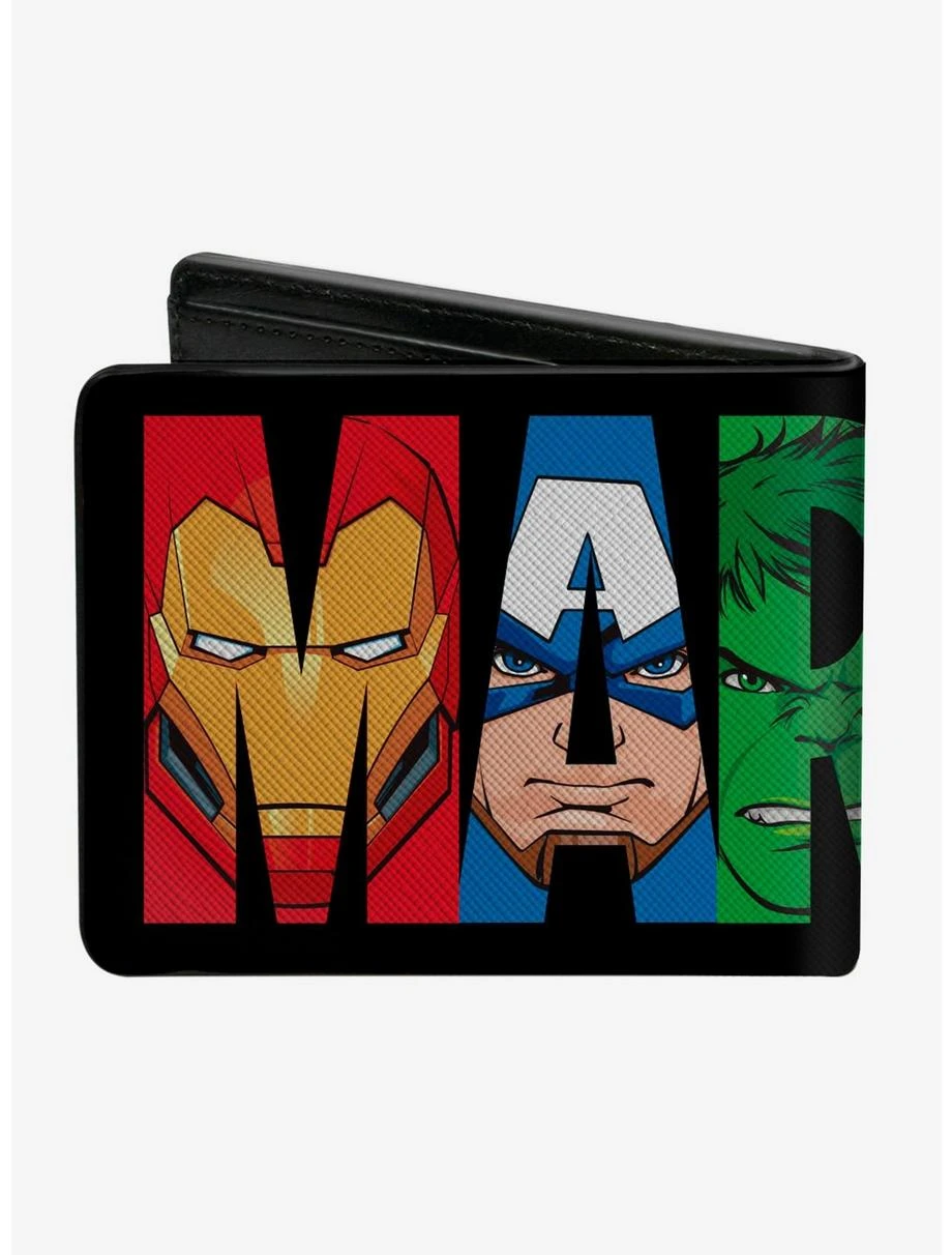 Boxlunch Marvel Brick Avenger Faces Bifold Wallet 4 Boxlunch Marvel Brick Avenger Faces Bifold Wallet - Image 2