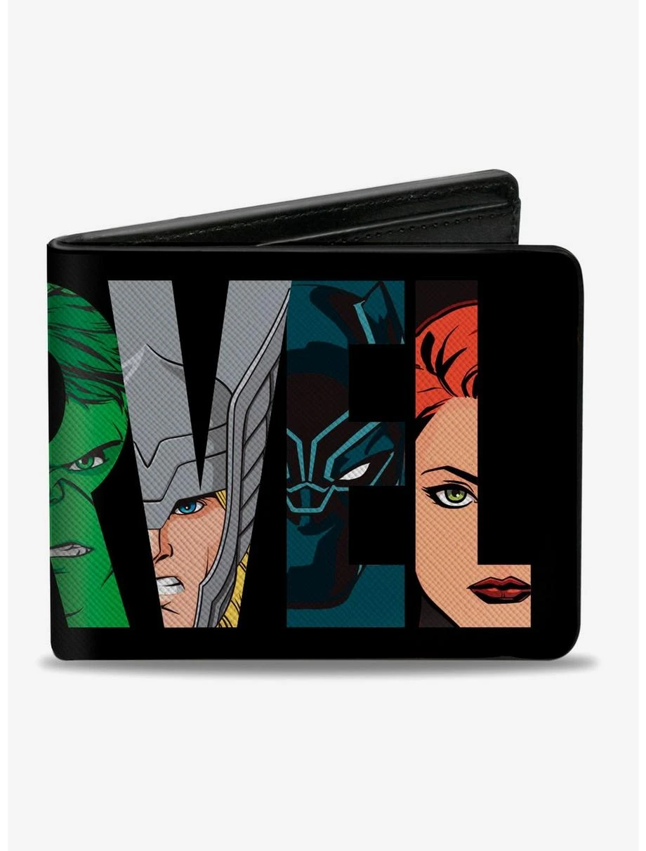 Boxlunch Marvel Brick Avenger Faces Bifold Wallet 3 Boxlunch Marvel Brick Avenger Faces Bifold Wallet