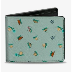 Boxlunch Star Wars The Mandalorian Helmet And Child Sketch Bifold Wallet