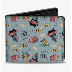 Boxlunch Harry Potter Hogwarts Express Sky Blue Bifold Wallet