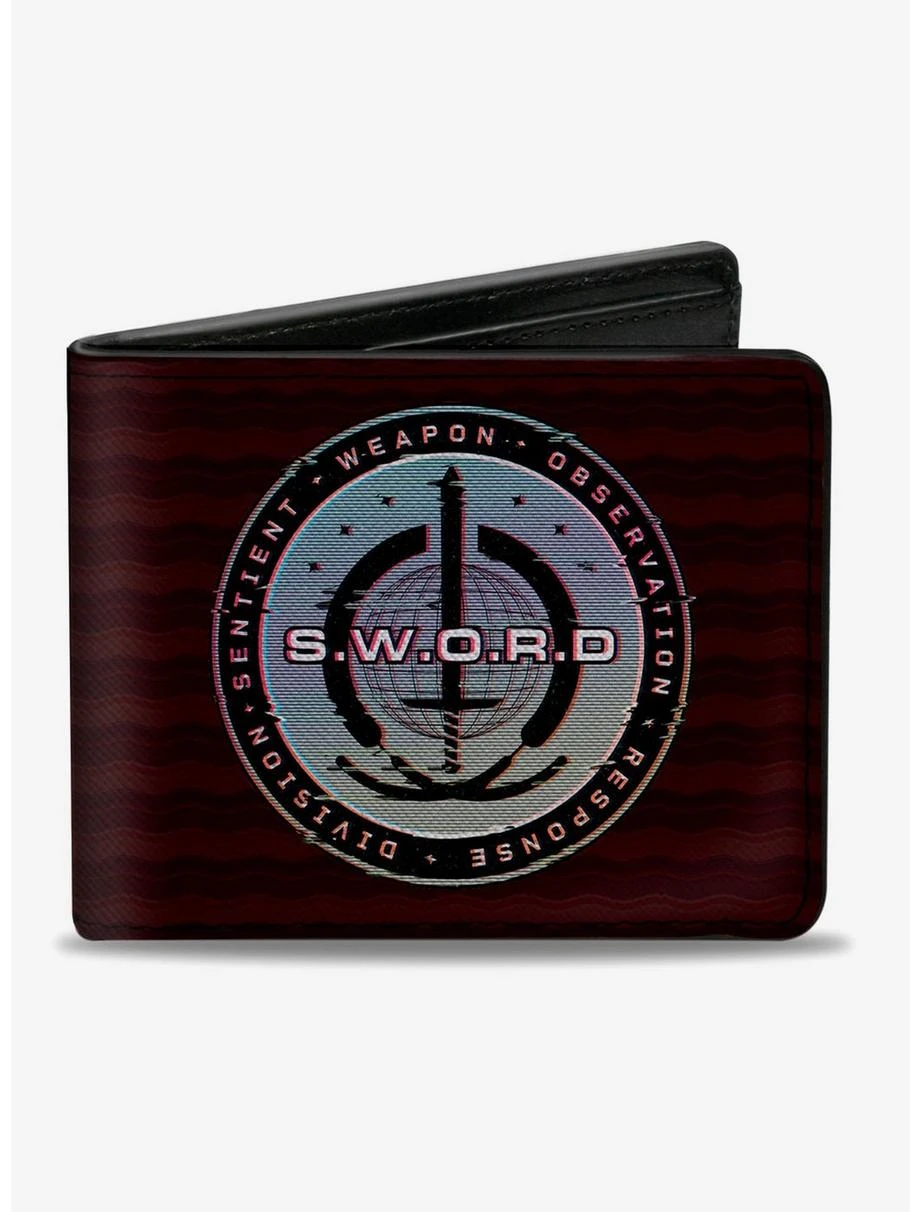 Boxlunch Marvel Wandavision Sword Logos Bifold Wallet 3 Boxlunch Marvel Wandavision Sword Logos Bifold Wallet