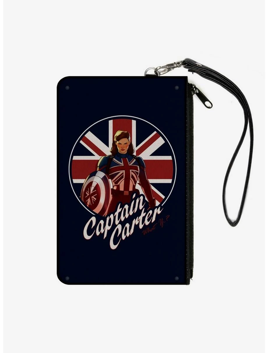 Boxlunch Marvel What If...? Captain Carter Union Jack Canvas Clutch Wallet 3 Boxlunch Marvel What If...? Captain Carter Union Jack Canvas Clutch Wallet