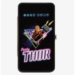 Boxlunch Marvel What If...? Party Thor 80S Neon Hammer Icon Hinge Wallet