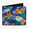 Boxlunch Spongebob Squarepants Tropical And Coconut Bifold Wallet