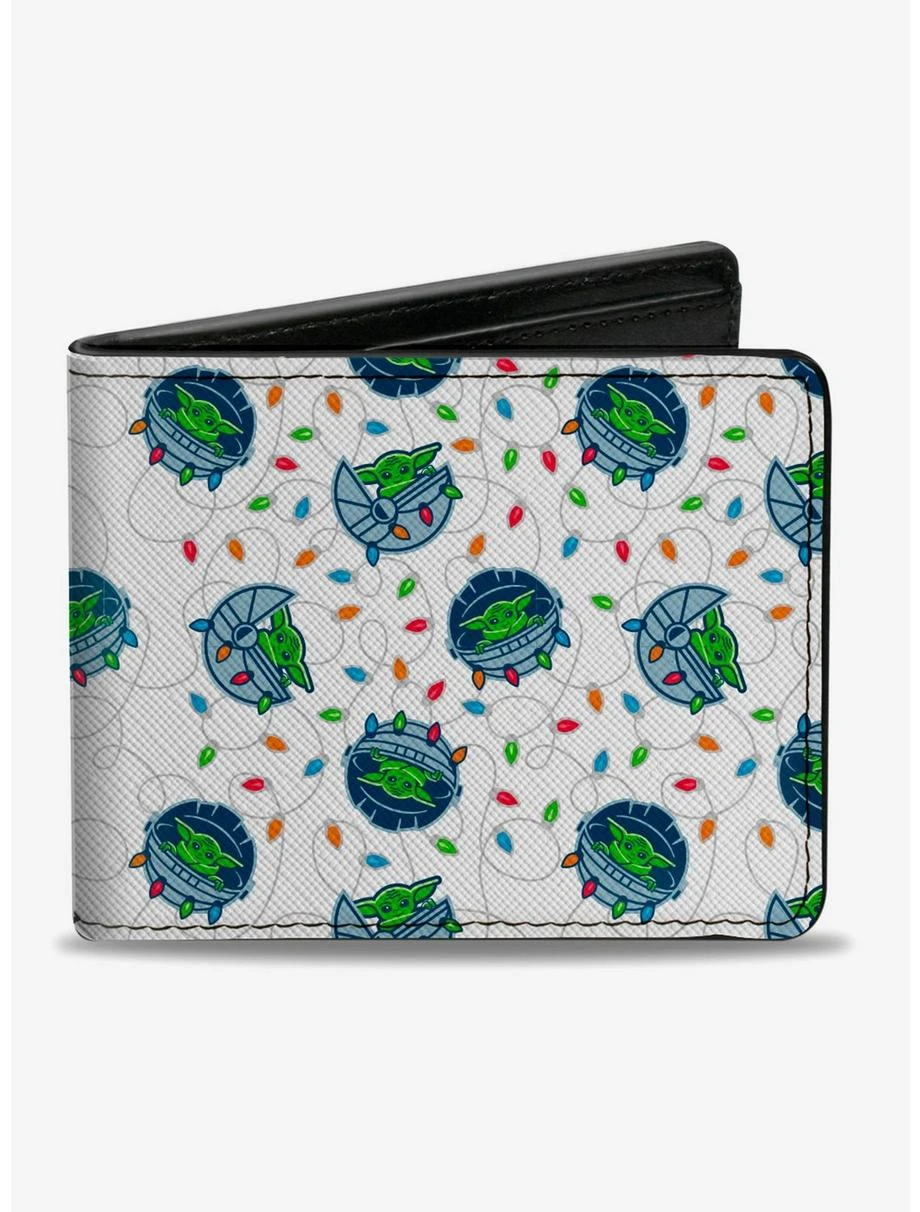 Boxlunch Star Wars The Child Holiday Lights Carriage Pod Bifold Wallet 3 Boxlunch Star Wars The Child Holiday Lights Carriage Pod Bifold Wallet