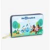 Loungefly Disney Walt Disney World 50th Anniversary Mickey & Friends Disney Day Zip Wallet - BoxLunch Exclusive -Boxlunch-shop 16334646 hi