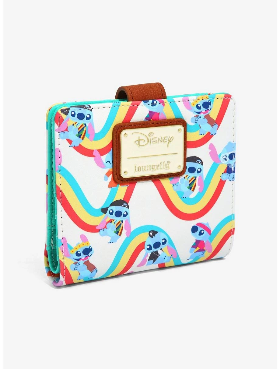 Loungefly Disney Lilo & Stitch Decade Outfits Rainbow Small Wallet - BoxLunch Exclusive 4 Loungefly Disney Lilo & Stitch Decade Outfits Rainbow Small Wallet - BoxLunch Exclusive - Image 2