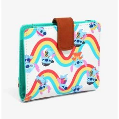 Loungefly Disney Lilo & Stitch Decade Outfits Rainbow Small Wallet - BoxLunch Exclusive
