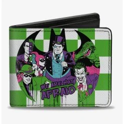 Boxlunch DC Comics Batman Villains Checker Bifold Wallet
