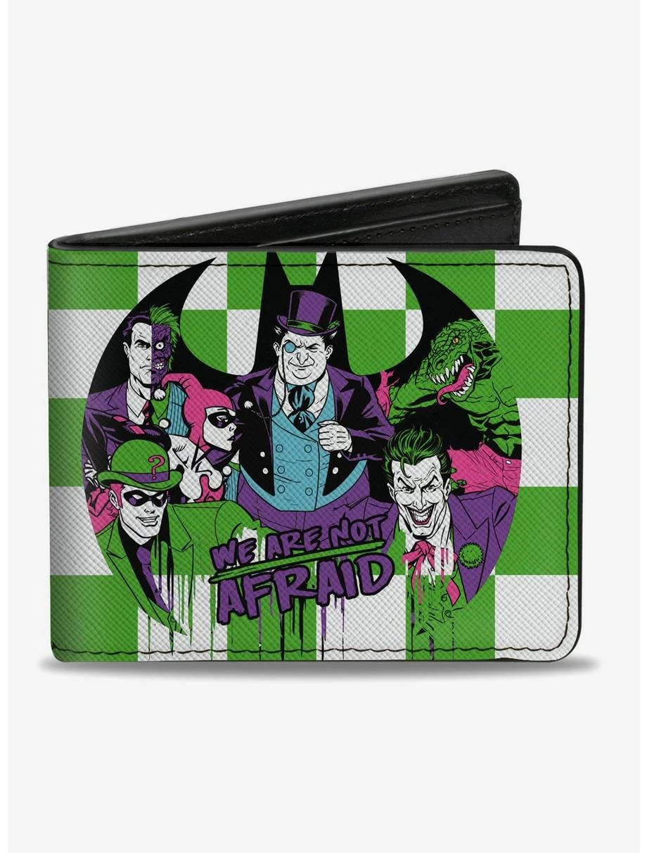 Boxlunch DC Comics Batman Villains Checker Bifold Wallet 3 Boxlunch DC Comics Batman Villains Checker Bifold Wallet