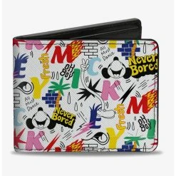 Boxlunch Disney Mickey Mouse Journal Doodles Bifold Wallet