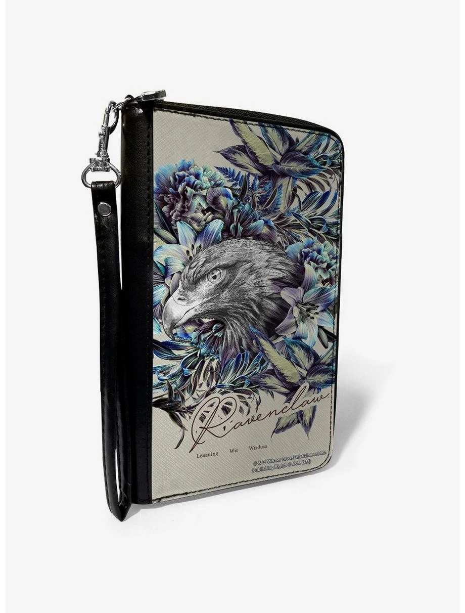 Boxlunch Harry Potter Ravenclaw Floral Sketch Zip Around Wallet 3 Boxlunch Harry Potter Ravenclaw Floral Sketch Zip Around Wallet