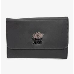 Boxlunch Tom And Jerry Metal Logo Vegan Leather Foldover Wallet