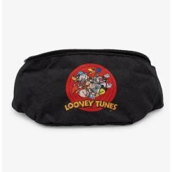 Boxlunch Looney Tunes Bullseye Logo Canvas Fanny Pack