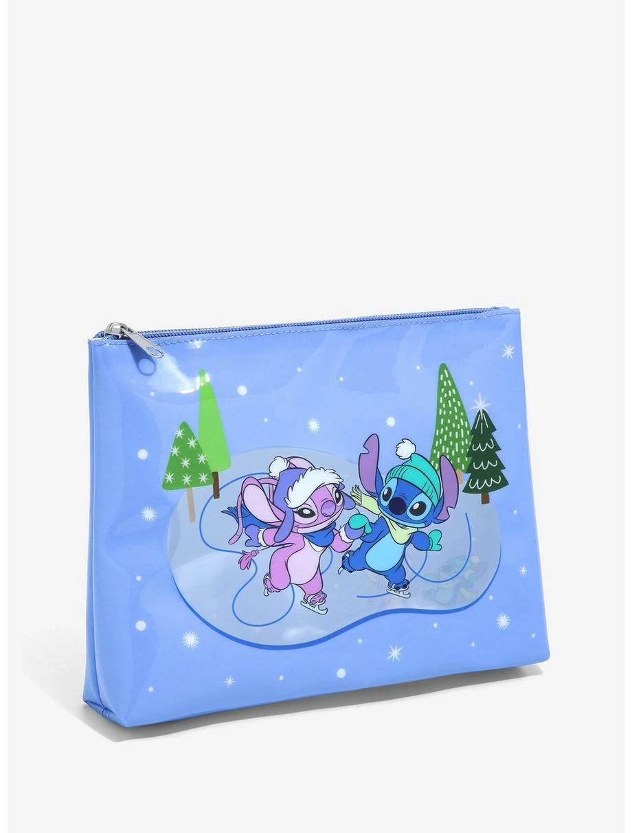 Disney Lilo & Stitch Stitch & Angel Winter Cosmetic Bag - BoxLunch Exclusive 3 Disney Lilo & Stitch Stitch & Angel Winter Cosmetic Bag - BoxLunch Exclusive
