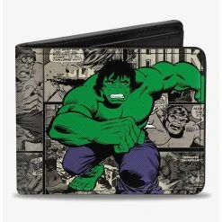 Boxlunch Marvel Hulk Comic Scene Blocks Bifold Wallet