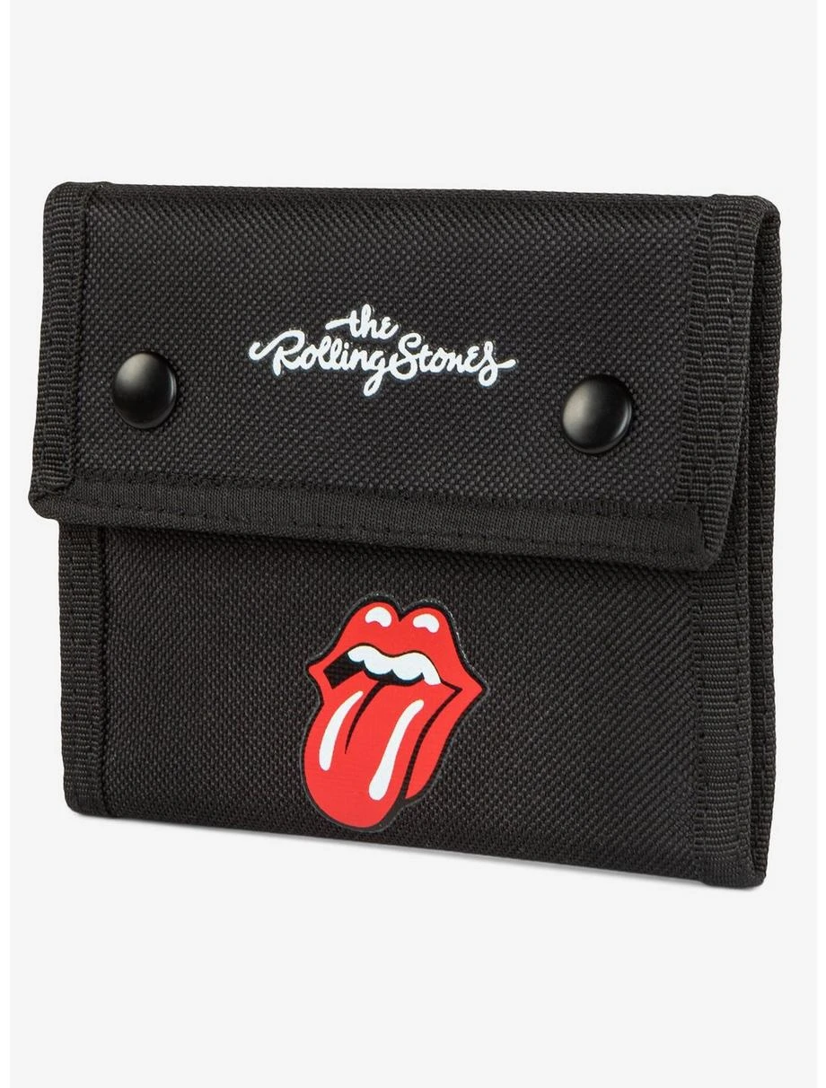Boxlunch Bugatti Rolling Stones Trifold Wallet With Double Snap Closure Black 4 Boxlunch Bugatti Rolling Stones Trifold Wallet With Double Snap Closure Black - Image 2