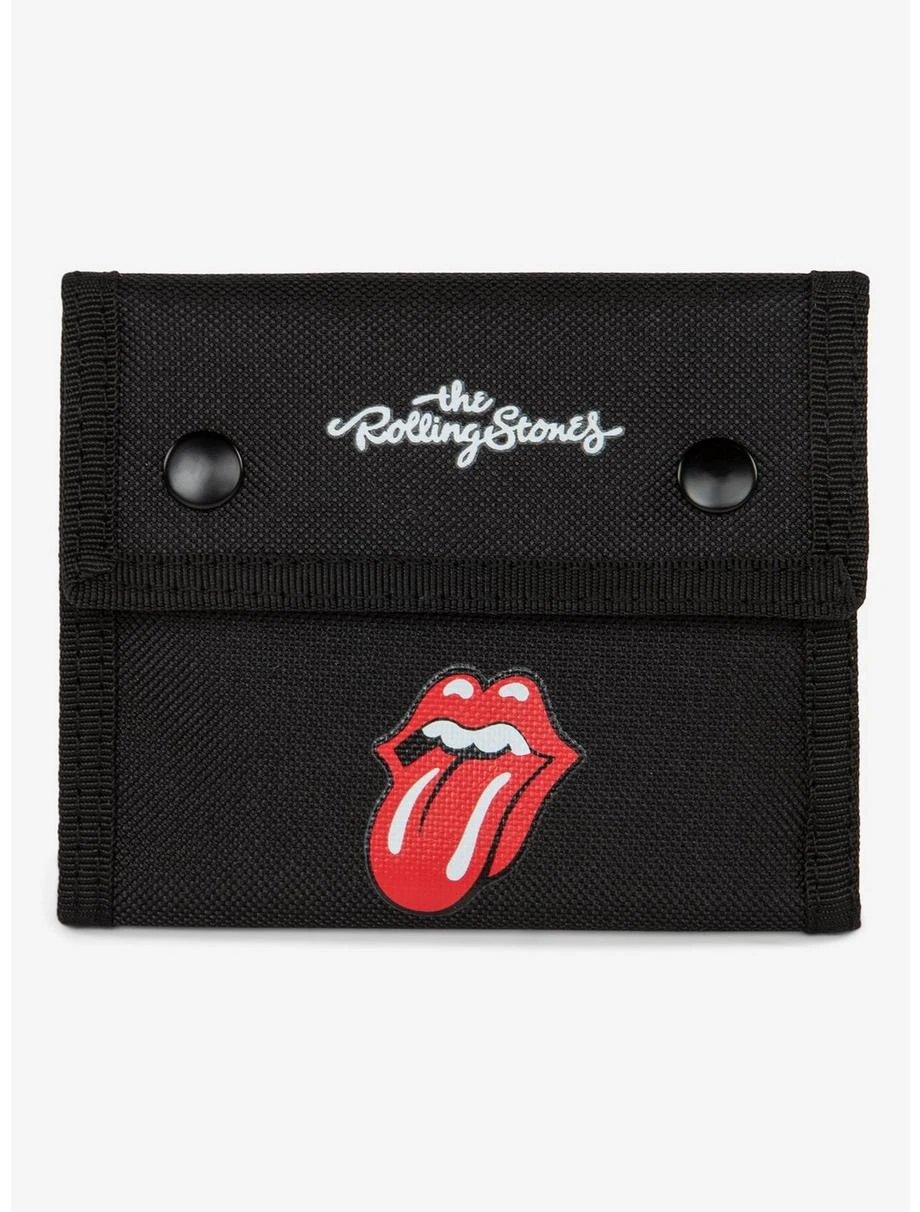 Boxlunch Bugatti Rolling Stones Trifold Wallet With Double Snap Closure Black 3 Boxlunch Bugatti Rolling Stones Trifold Wallet With Double Snap Closure Black