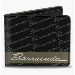 Boxlunch Barracuda Script Stripe Monogram Olive Bifold Wallet