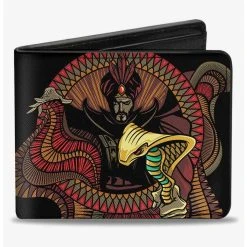 Boxlunch Disney Aladdin 2019 Jafar Snake Staff Dark And Mysterious Multi Bifold Wallet