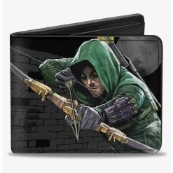 Boxlunch DC Comics Arrow Aiming Pose Vigilante Bricks Bifold Wallet