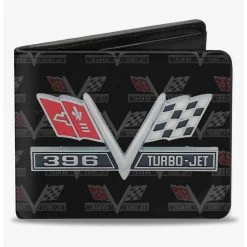 Boxlunch 1967 Impala 396 Turbo Jet V Emblem Monogram Bifold Wallet