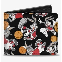 Boxlunch Looney Tunes Bugs Bunny Basketball Poses ScatteBifold Wallet