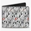 Boxlunch Looney Tunes Bugs Bunny Expressions Stacked Bifold Wallet
