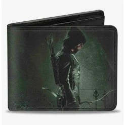 Boxlunch DC Comics Arrow Standing Profile Pose Arrow Tips Bifold Wallet