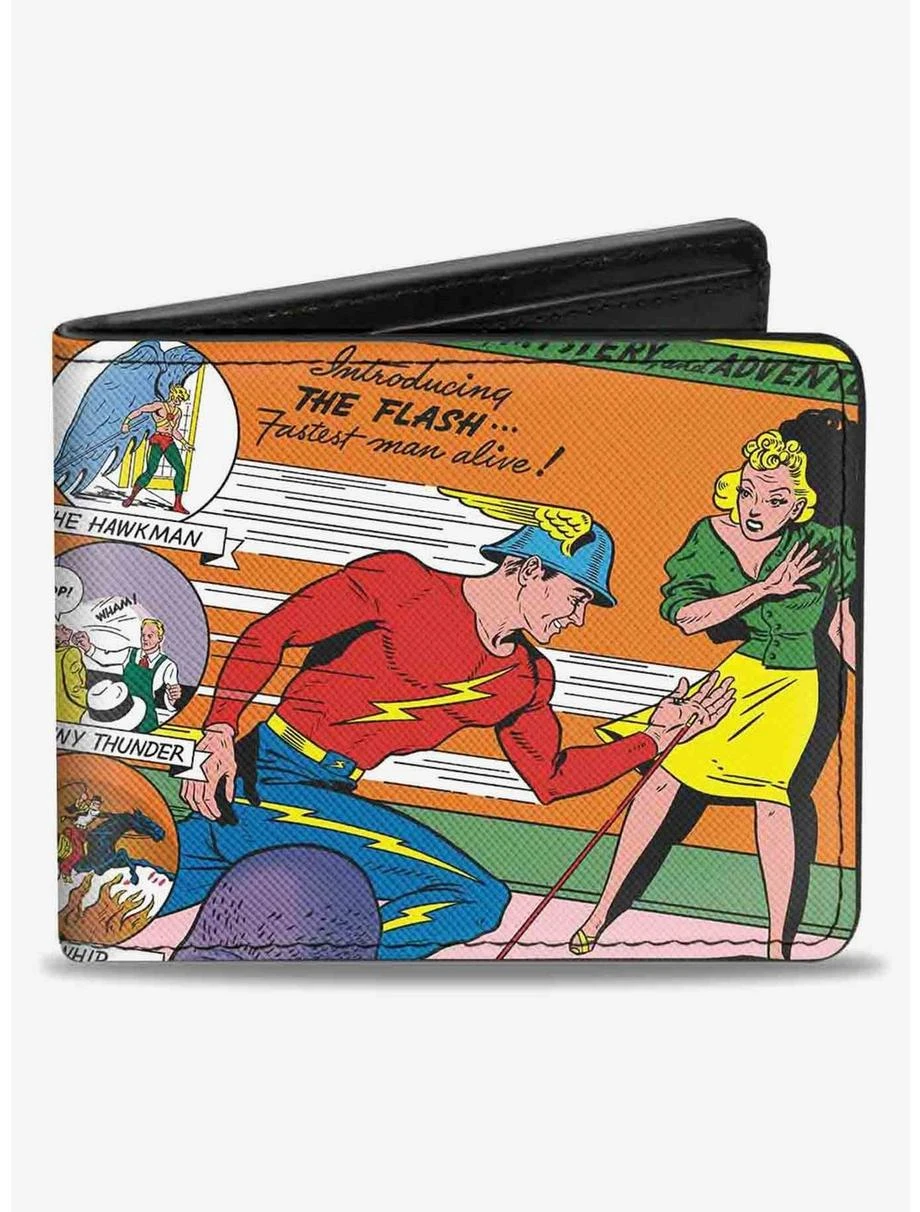 Boxlunch DC Comics Classic Flash Comics Issue 1 Introducing Flash Cover Pose Bifold Wallet 3 Boxlunch DC Comics Classic Flash Comics Issue 1 Introducing Flash Cover Pose Bifold Wallet