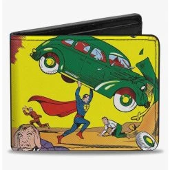 Boxlunch DC Comics Classic Action Comics Issue 1 Superman Lifting Car Cover Pose Bifold Wallet